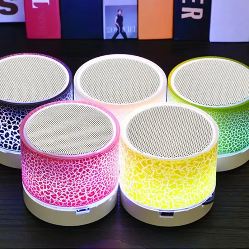 New Bluetooth Mini Speaker Wireless Speaker Colorful LED TF Card USB Subwoofer Portable MP3 Music Sound Column for PC Phone