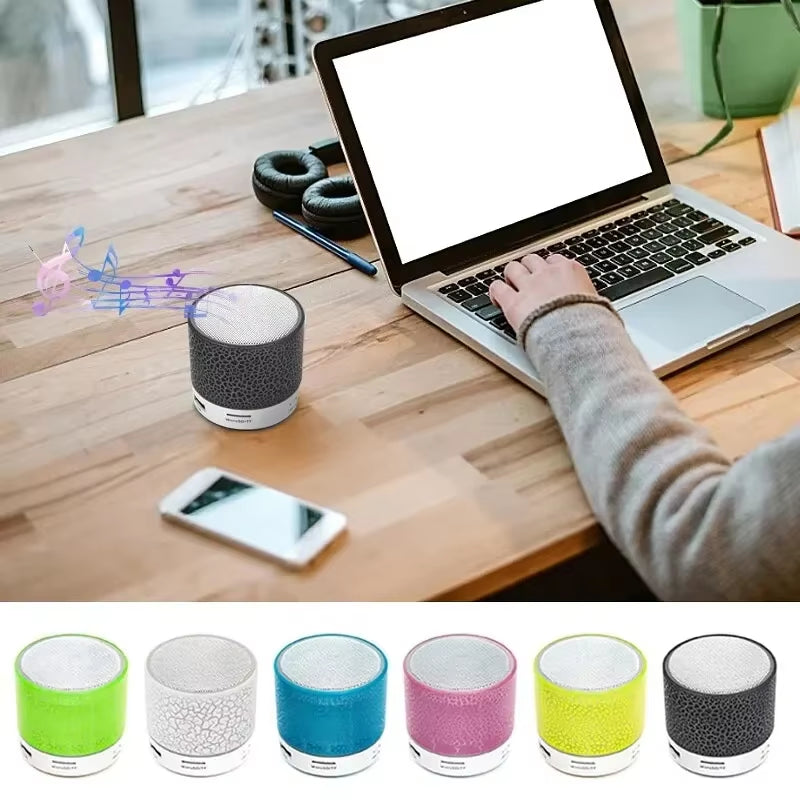 New Bluetooth Mini Speaker Wireless Speaker Colorful LED TF Card USB Subwoofer Portable MP3 Music Sound Column for PC Phone